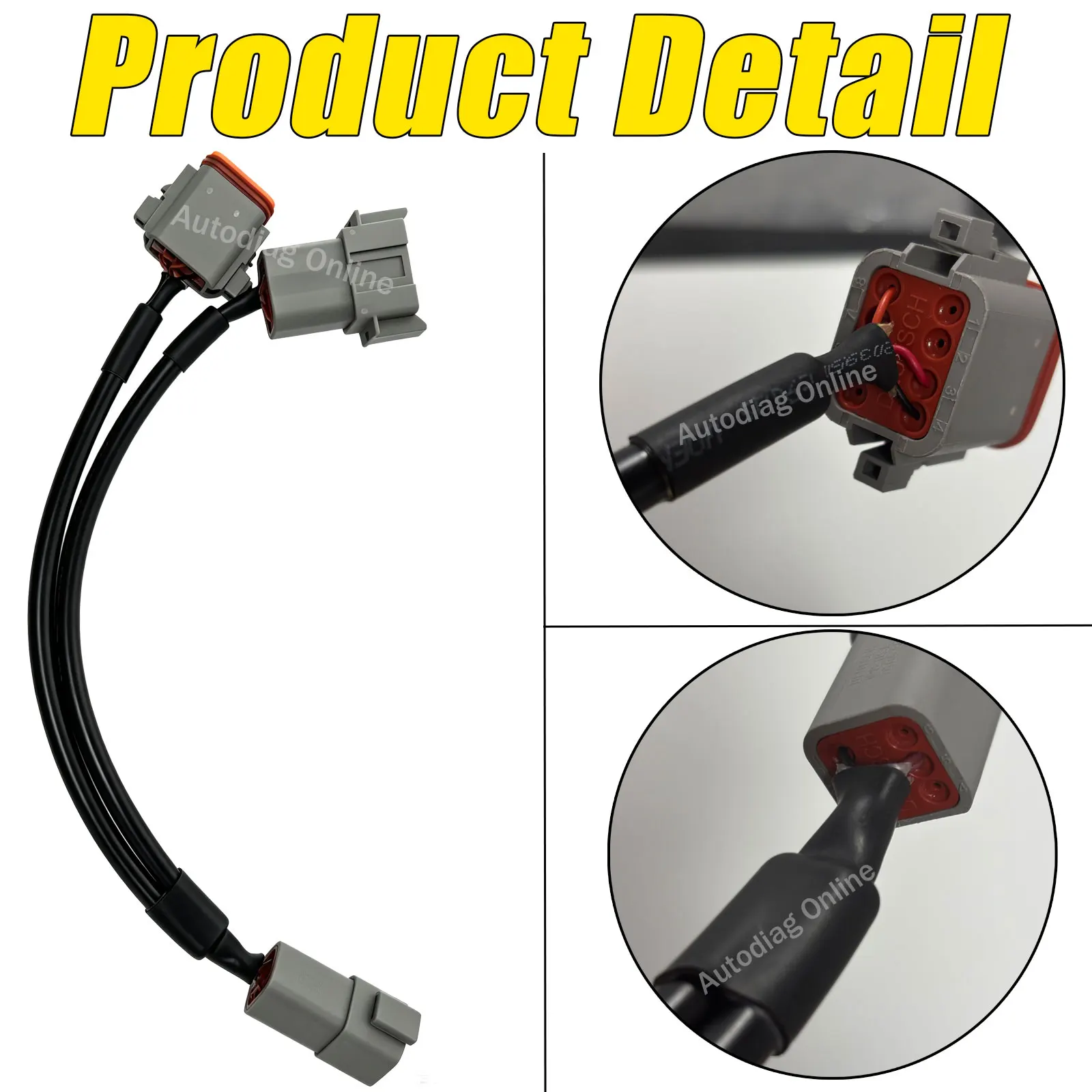 6-Pin auf OBD2-Adapter Marine-Motor-Diagnosestecker für Volvo Vocom Vodia Scanner-Tool für Vodia 5 LKW Industriekabel – Detail 4