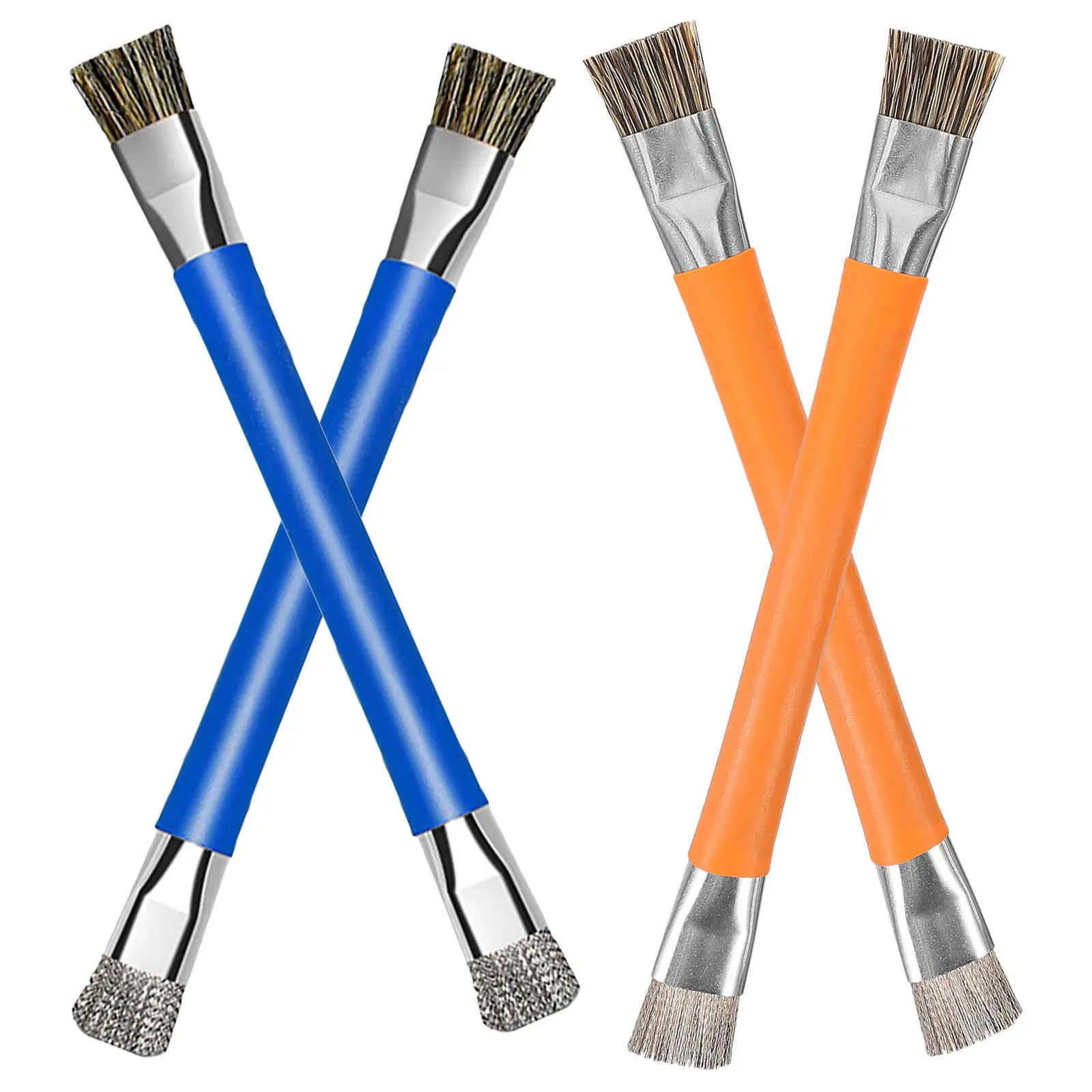 

4pcs Motherboard Cleaning Brush Double Ended Hard Wire Bristles For Pcb Circuit Board Electronic Device Cleaning Tool Esd Safe