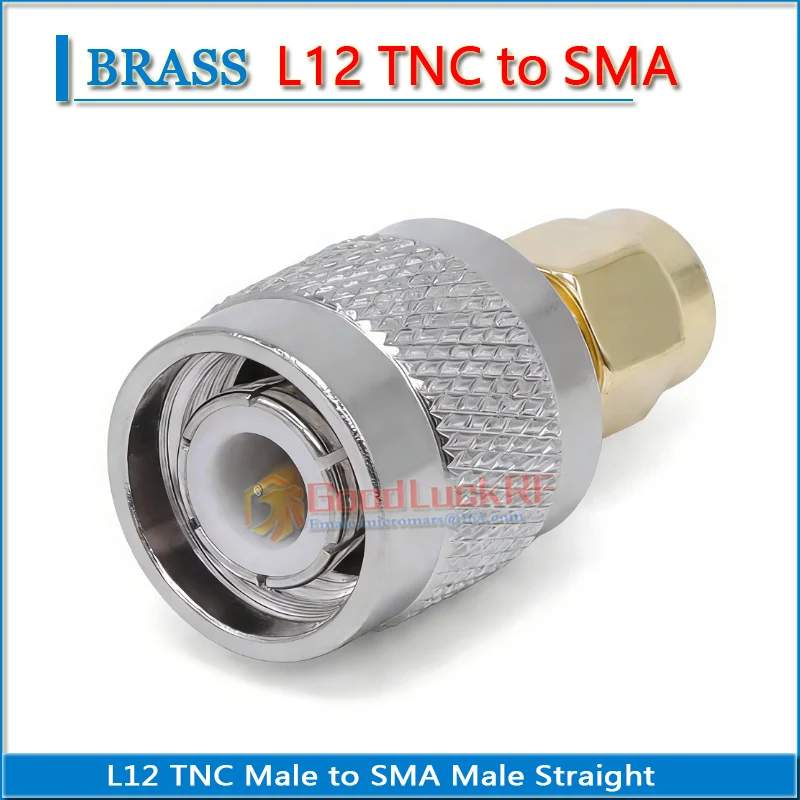 L12 TNC Male to SMA Male Plug Gold Plated Copper Straight 50ohm RF Connector Adapters Socket