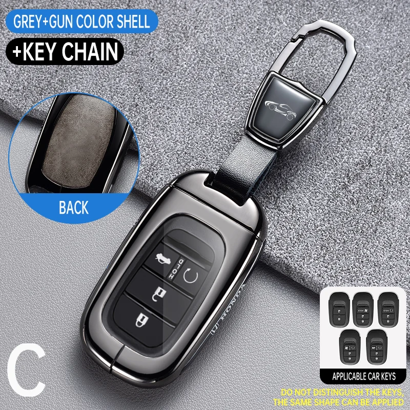 Car Key Full Cover Case Shell For Honda Civic 11th Gen Accord Vezel Freed Pilot CRV 2021 2022 Holder Key Bag Protector Accessory