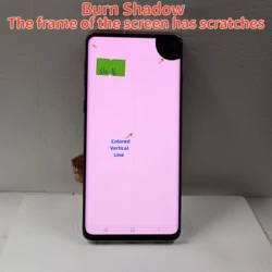 Test al 100% AMOLED S10 G973 Schermo per SAMSUNG Galaxy S10 G973U G973F Display LCD Touch Digitizer Assembly con sostituzione del telaio