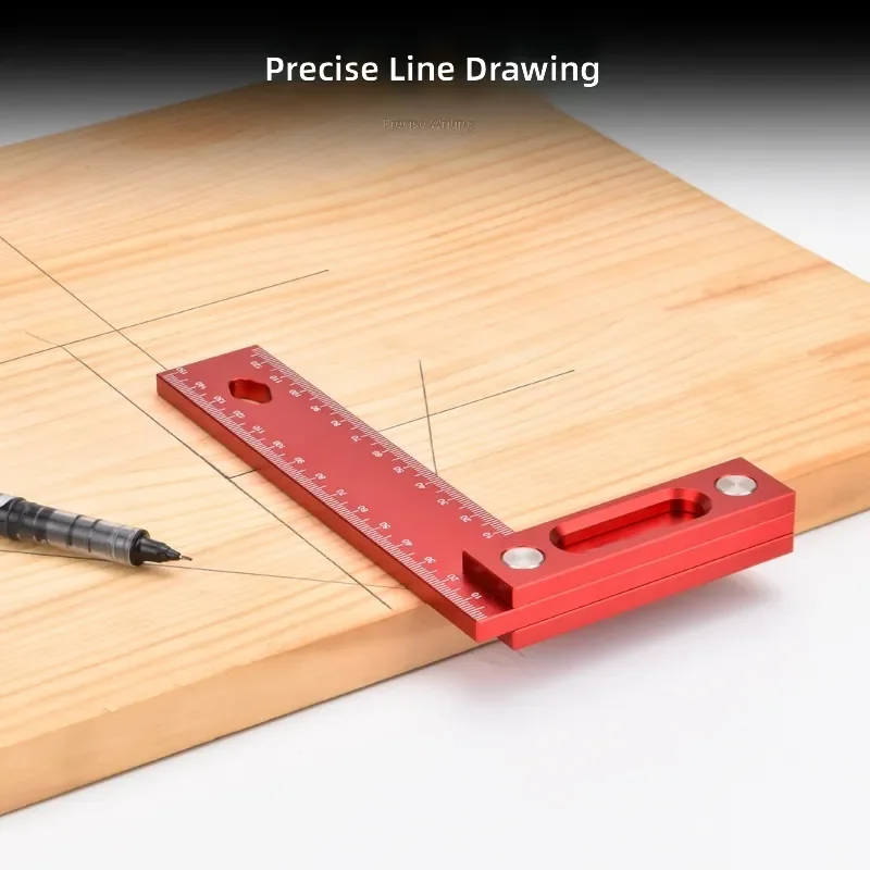 Aluminum Alloy L Shaped Ruler Square Height Scribing Tool Woodworking Measuring 90 Degree High Precision Carpenter Gauge