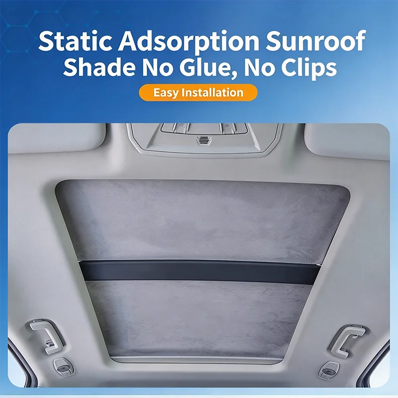 For Porsche Cayenne 2021 Static Adsorption Panoramic Roof Sunshade Heat Insulation UV Protection Car Parts