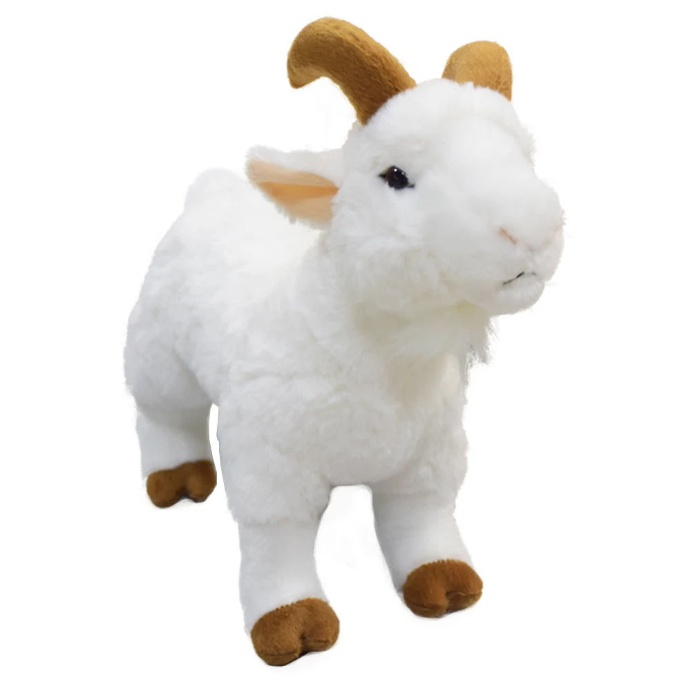 

Realistic White Goat Stuffed Animal Plush Toy, Lifelike White Goat Animal Plushies Simulation Animals Doll