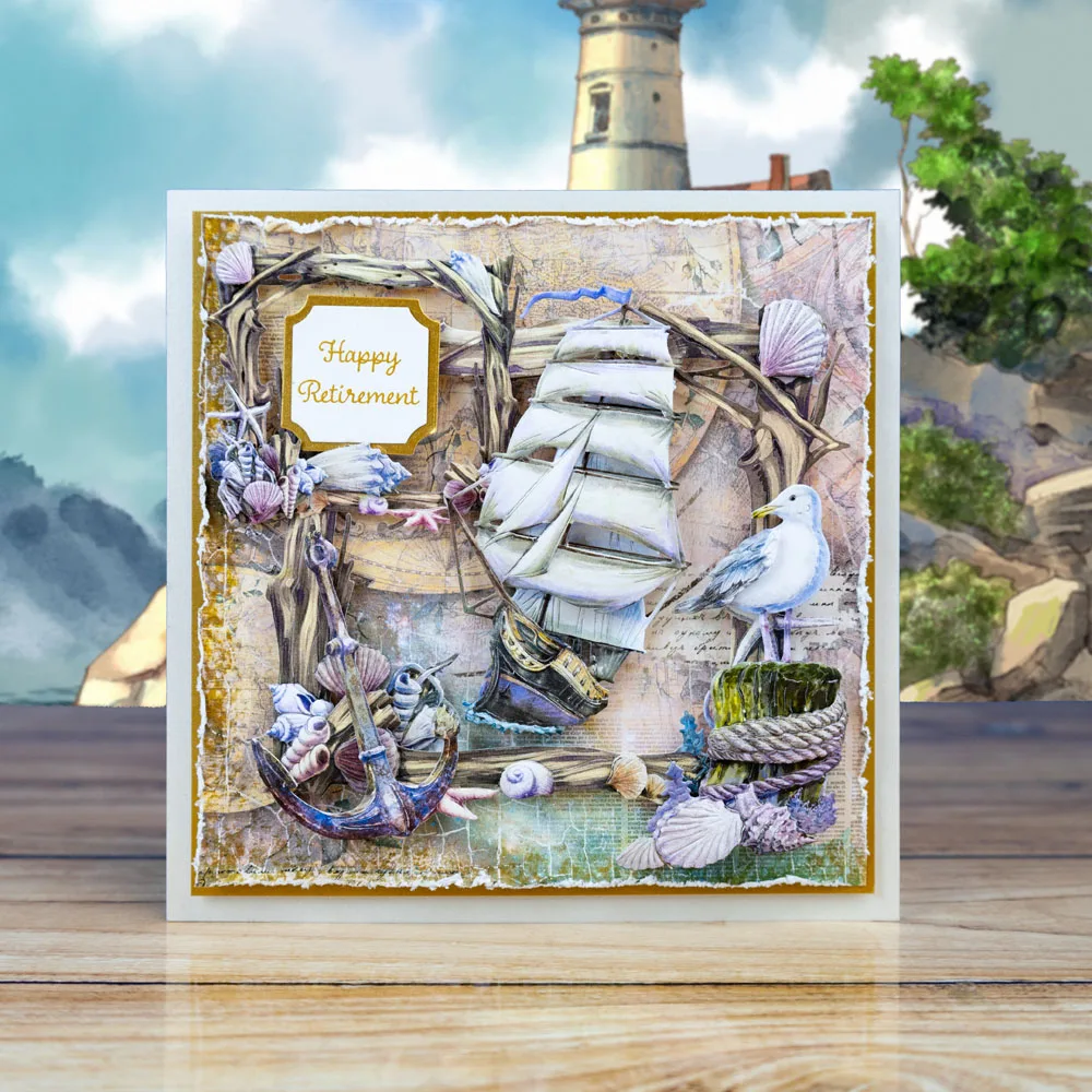 2025 Beyond Bay Driftwood Frame Harbour Voyage Beach Metal Cutting Dies Silicone Stamp Scrapbooking Stencil Photo Album Card DIY