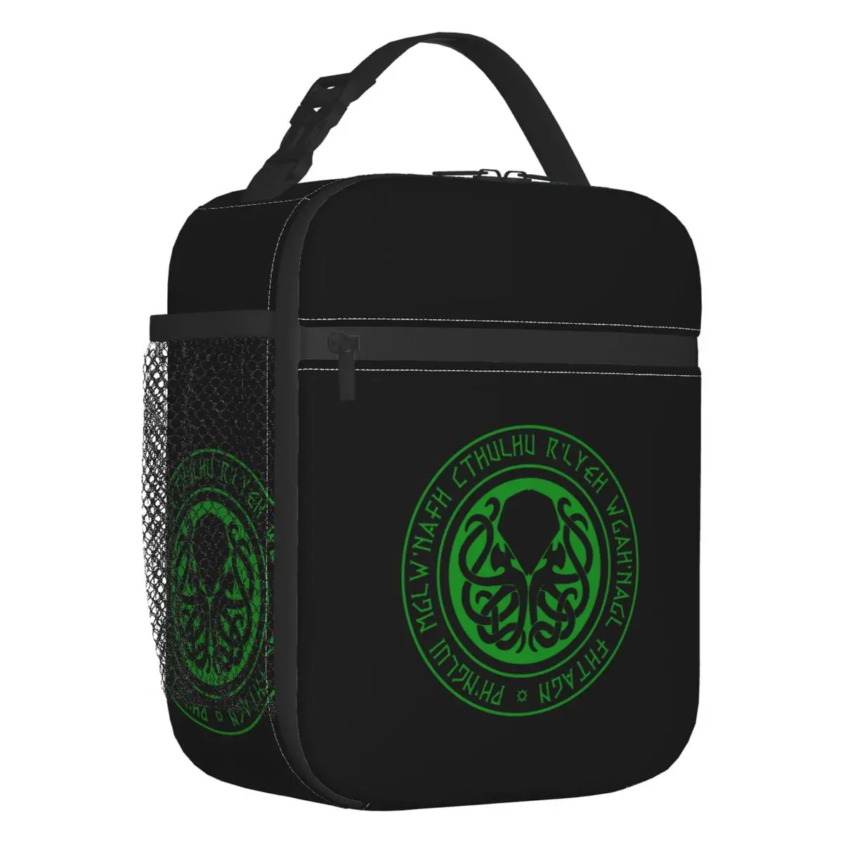 Necronomicon Insulated Lunch Bags for Camping Travel Lovecraft Mythos Cthulhu Resuable Cooler Thermal Bento Box Women Kids