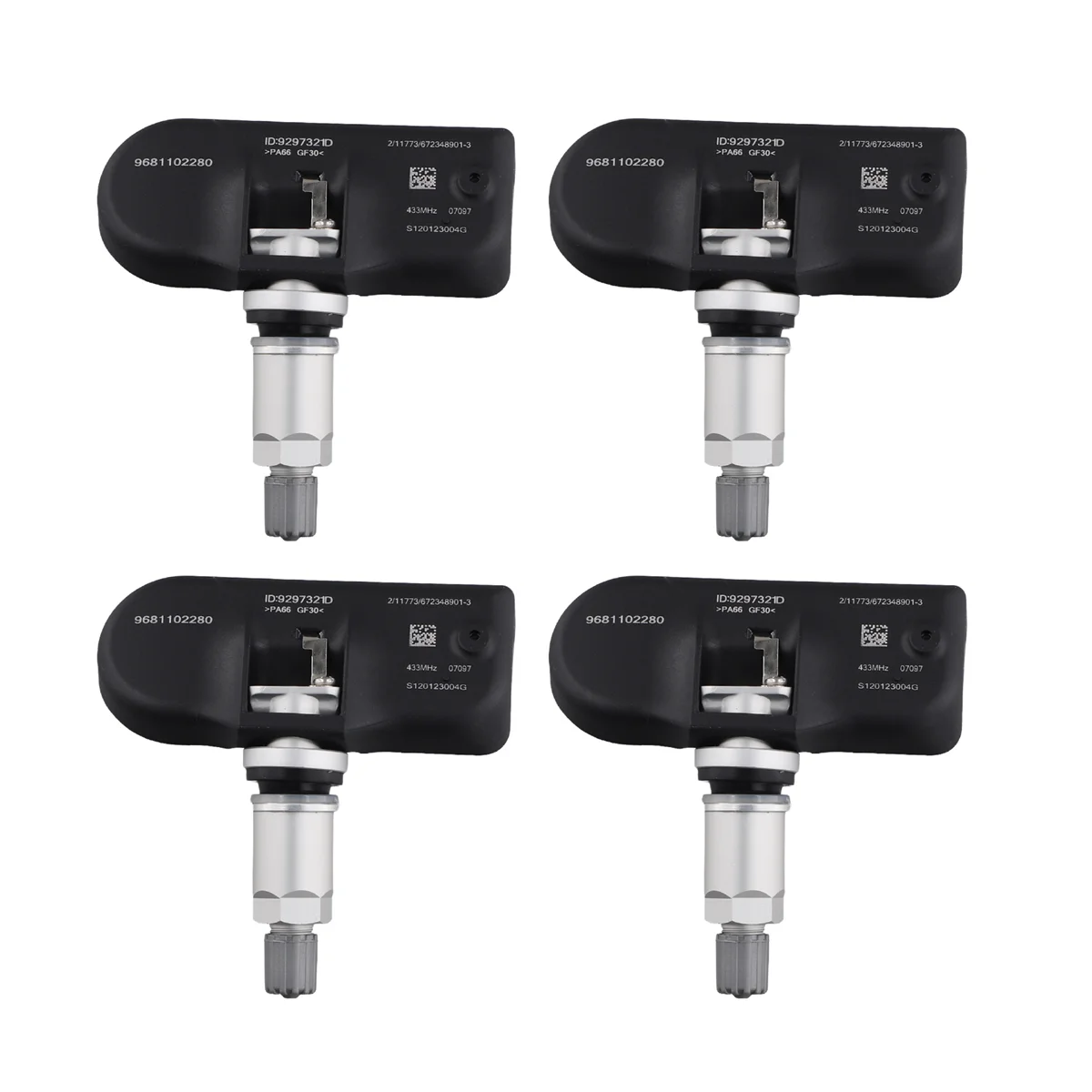 4Pcs Car TPMS Tire Pressure Sensor Tire Pressure Detector 9681102280 for Land Rover Range Discovery