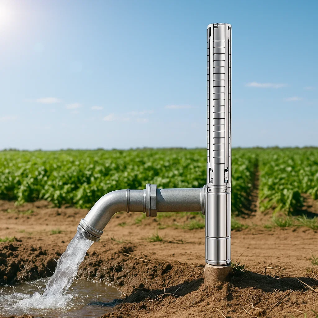 1.5HP Stainless Steel Deep Well Pumps Single Phase Borehole Submersible Water Pump for Irrigation Water Supply