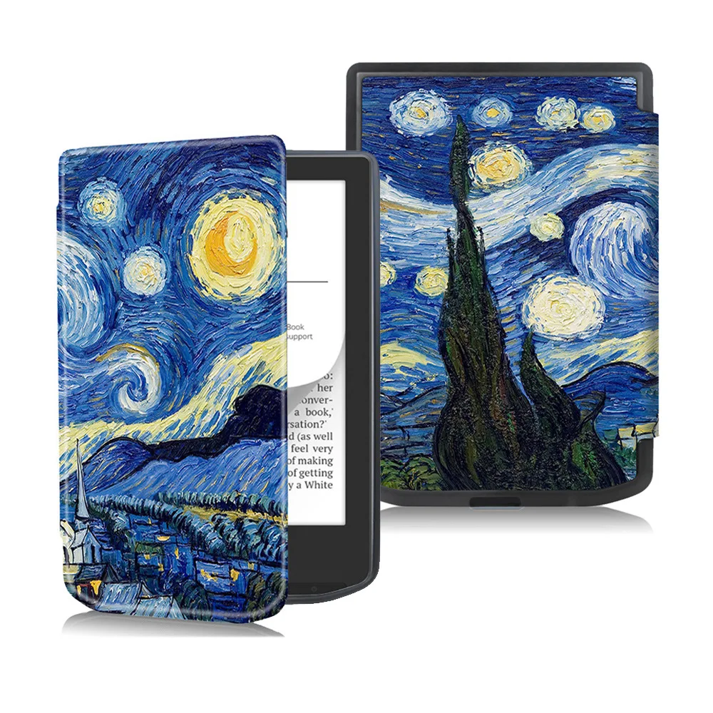 

TPU Soft Protective Case For Pocketbook 634 Verse Pro E-Reader - Folio Book Cover with Auto Sleep/Wake Function