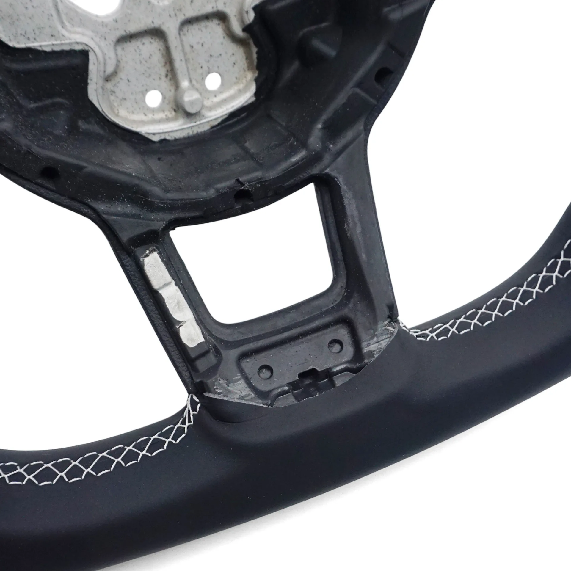 Suitable for Golf 7 Golf mk7 GTI RLINE semi-punched white line steering wheel white back to the bottom of the positive dial