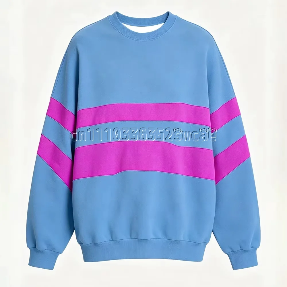 Undertale Frisk Game Sweatshirt mit Rundhalsausschnitt, Frisk Chara Cosplay Pullover, Unisex, lässig, Street-Top, Streetwear, passend für die ganze Familie – Detail 4