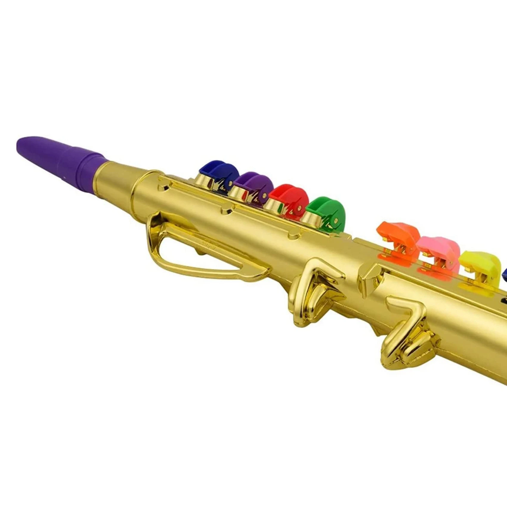 8 Tones Simulation Saxophone Toy Props Play Mini Musical Wind Instruments for Children Birthday Party Toy Silver