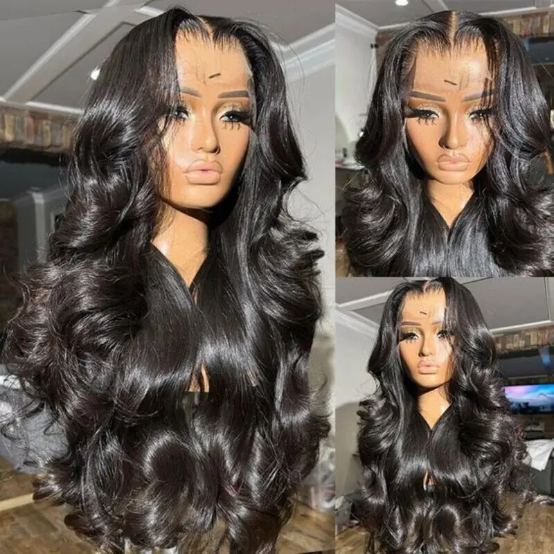 Body Wave 30 40 Inch 13x6 Lace Frontal Wig Human Hair Transparent Remy 250 Density 5x5 Lace Front Glueless Brazilian For Women