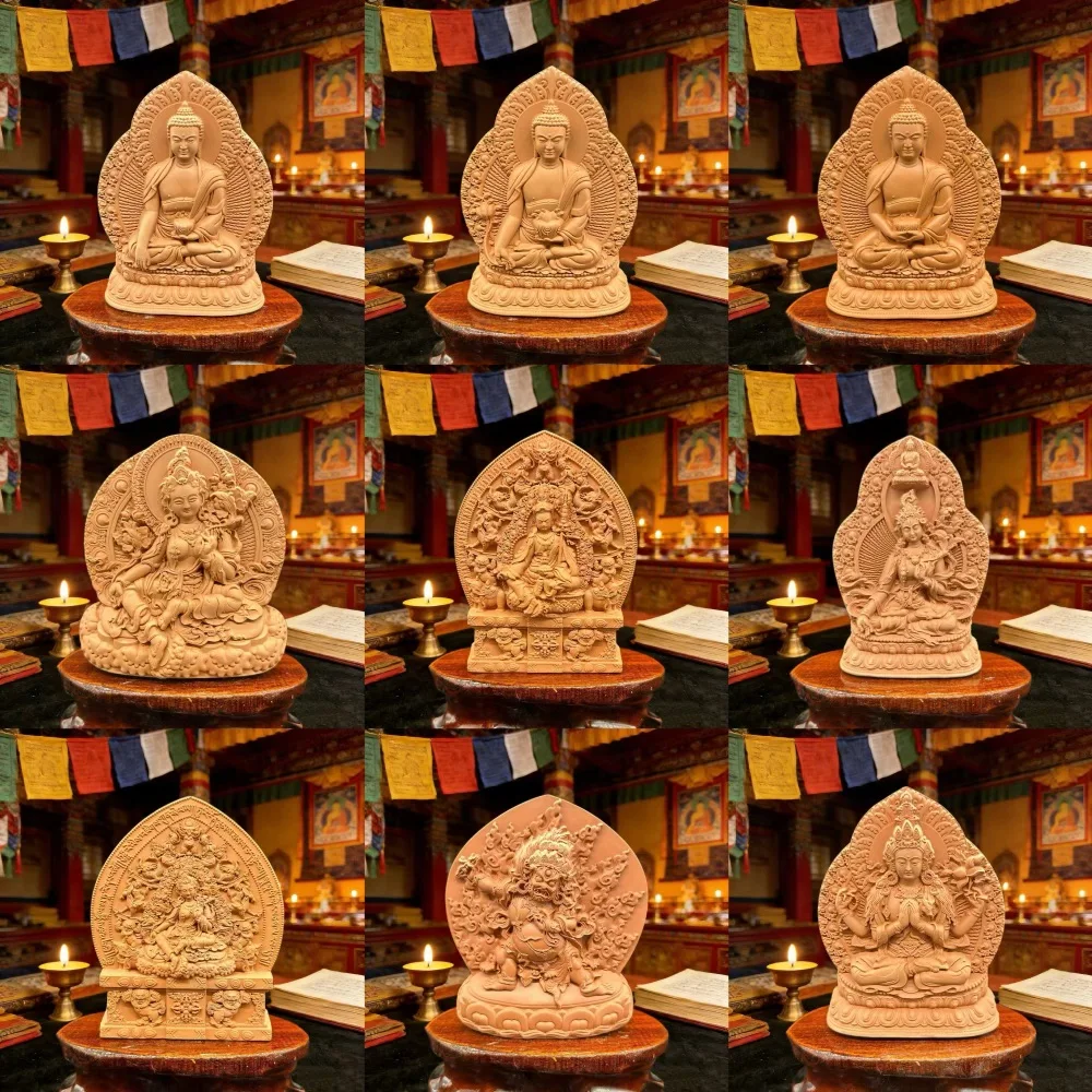Wholesale Buddha statue Tibet Buddhism Clay buddha tara Bodhisattva pottery sat-chaya tsha-tsha Buddhist lama alter worship