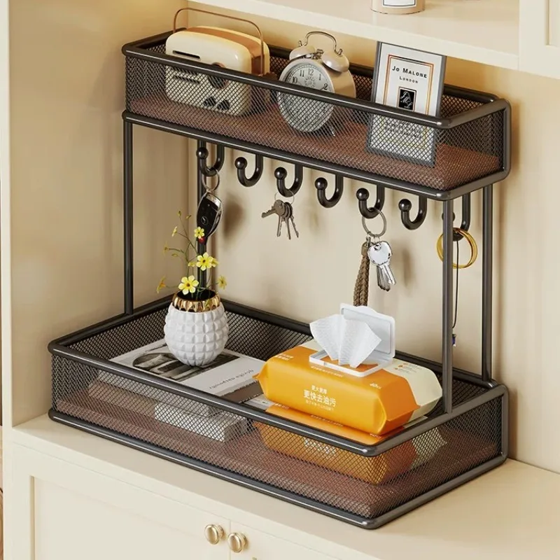 Organizers Trinket Storage Holders Trinket Stuff Skincare Tray Rack Narrow Black Interior Prateleira Para Quarto Room Decoration