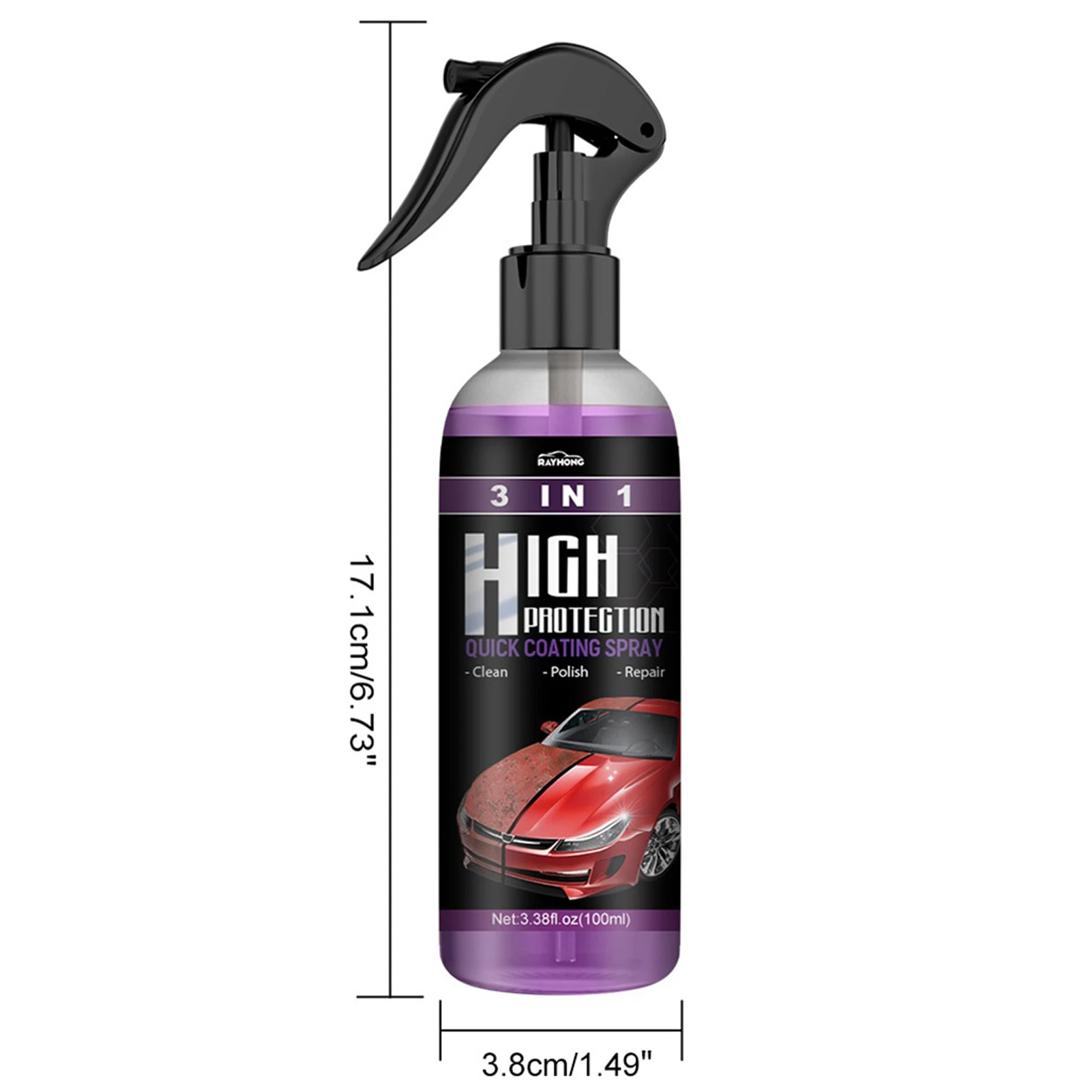 Car Polish Spray 3 In 1 Car Shield Coating Car Paint Repair High Protection Car Paint Repair Car Polish Car Scratch Remover