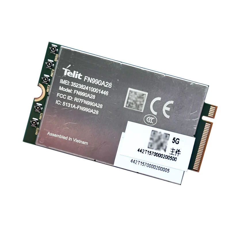 FN990A28 Snapdragon X62 LTE 5G NR Sub-6 M.2 Global 4G Cat19 Data Card 120 MHz 3.4Gbps USB3.1 For laptops PCs 5G CPE