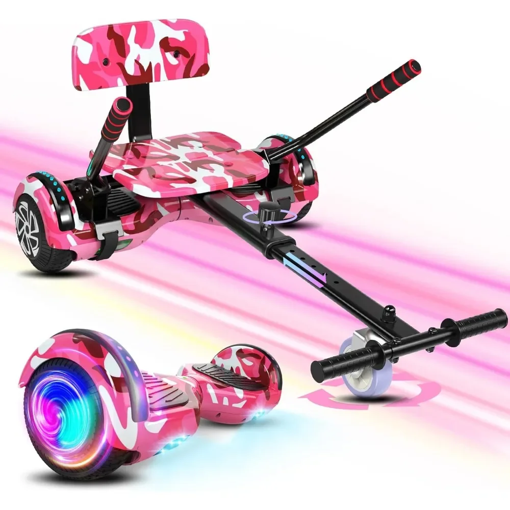 

Scooter Seat Attachment Combo with Bluetooth Corlorful LED Lights, Adjustable Frame Length for Kids All Ages