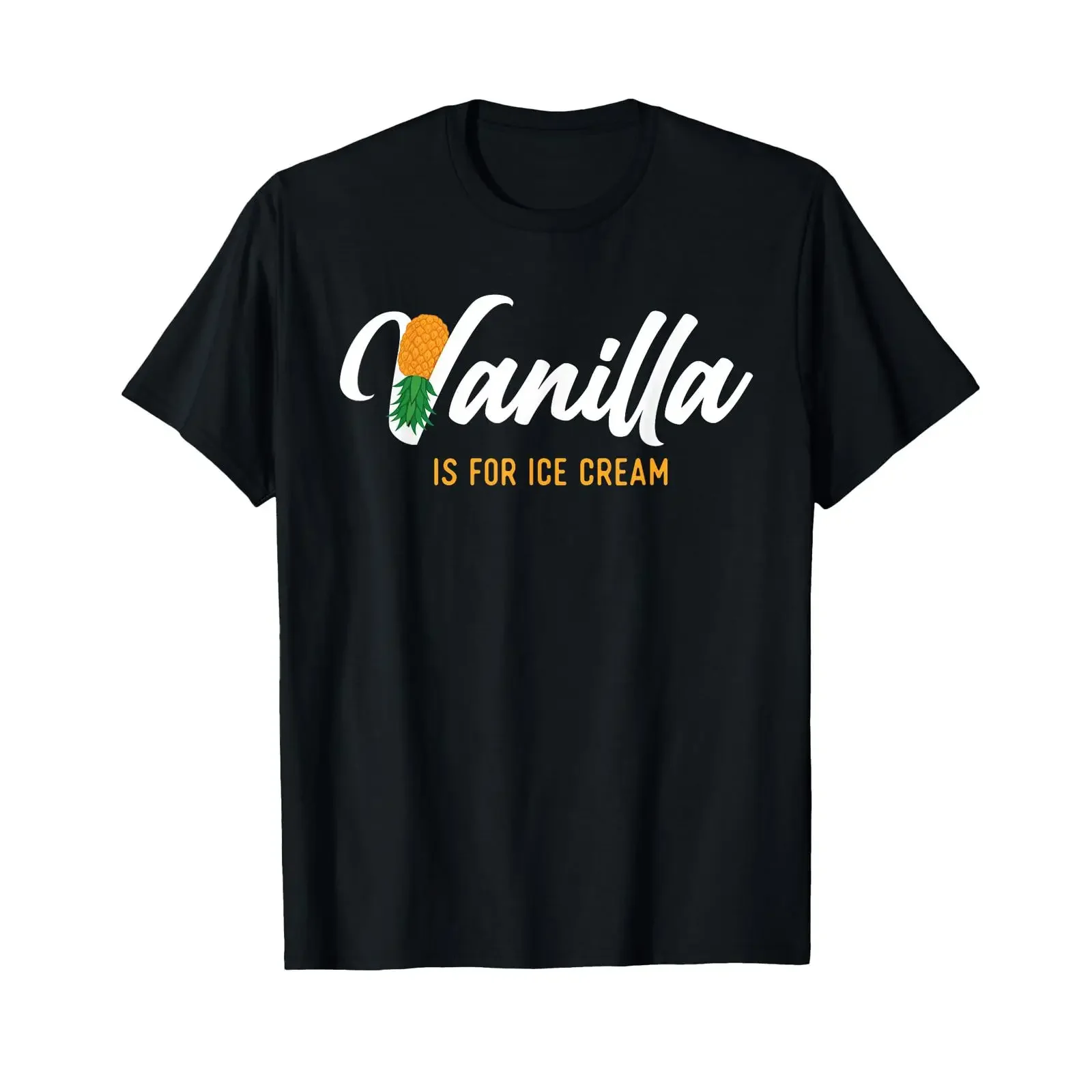Vanilla is for Ice Cream Upside Down Pineapple Swinger T Shirt Small vintage Washed fashion streetwear Stretched