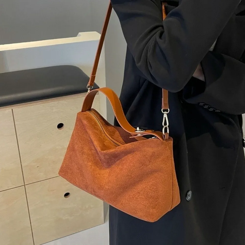 Neue einfarbige Unterarmtasche mit großem Fassungsvermögen, PU-Leder, Umhängetasche, Crossbody-Tasche für Damen – Detail 18