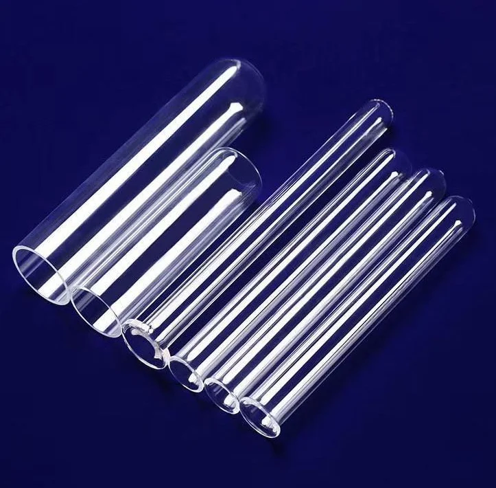 

Outer diameter 6mm, thickness 1.5 mm, length 180mm +- 3, open at one end, round bottom at the other) quartz head tube