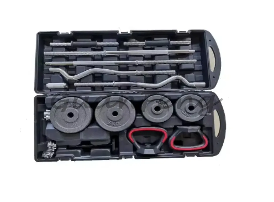 55KG Chrome Cast Iron Adjustable Dumbbell Set, Wholesale Multifunction Adjustable Dumbbell & Barbell for Home Fitness Workout