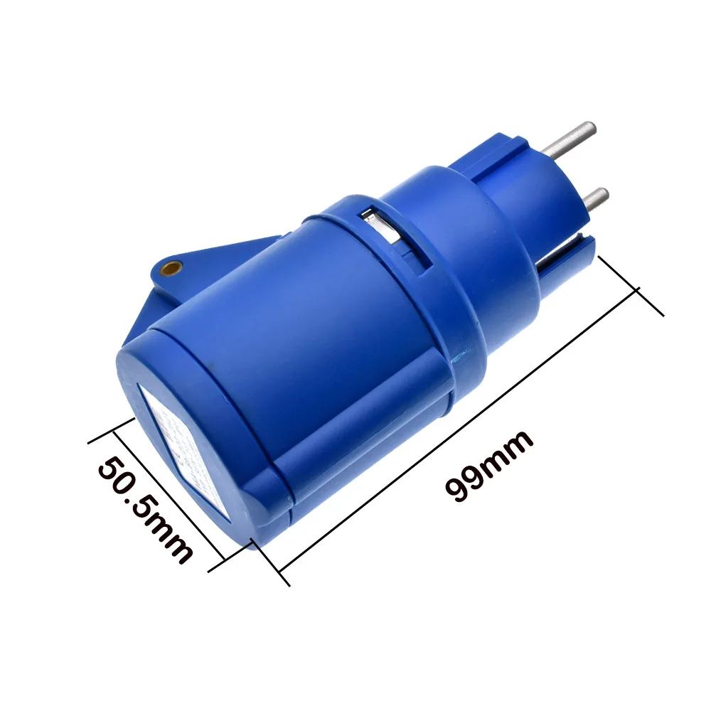 IP44 16A RV Plug Adapter IEC309 316P6 to Schuko CEE7/3 Power Cord Generator Cable Adapter for RV Camper Travel Trailer Marine