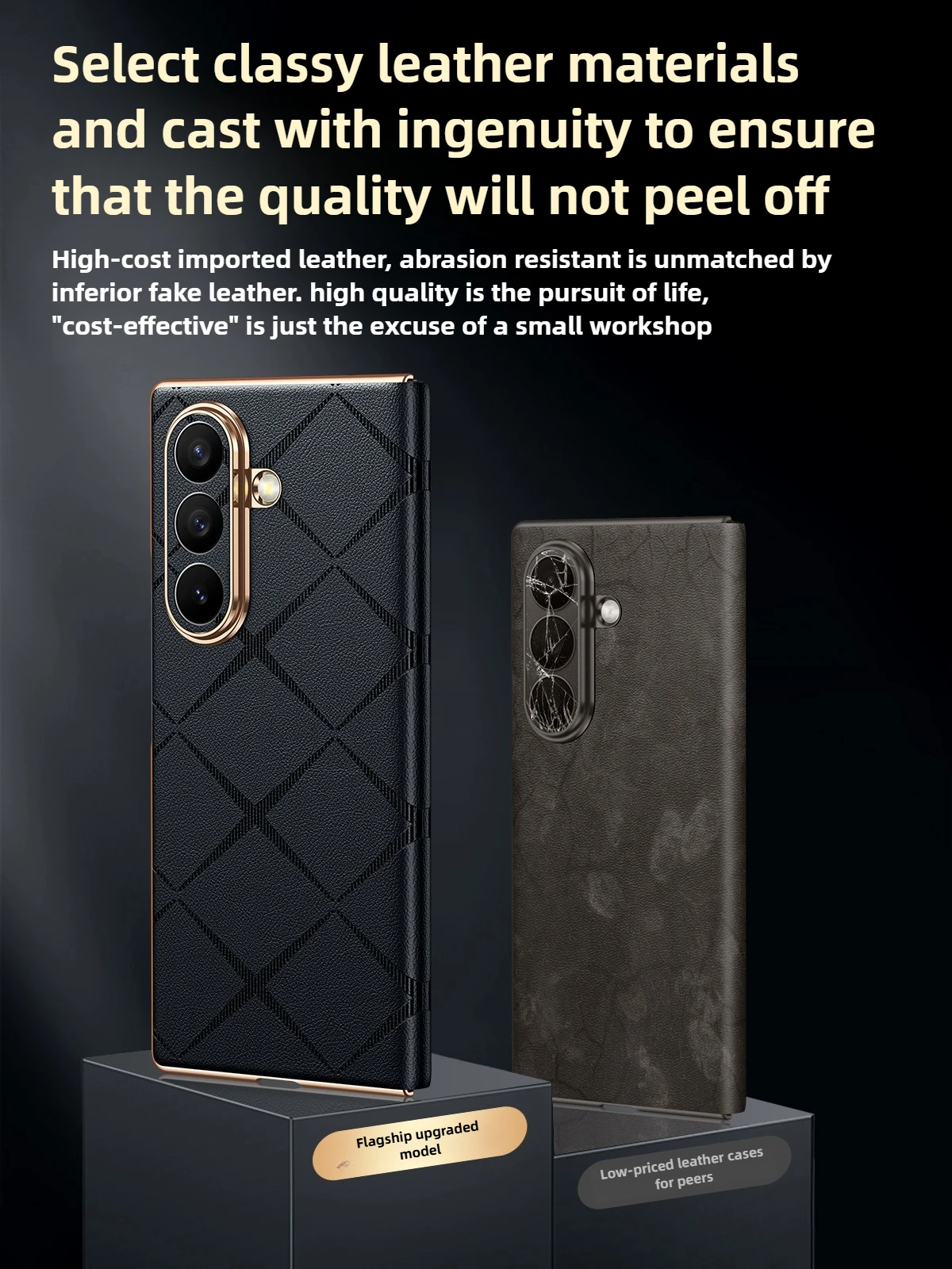 【Full Protection】for Samsung Galaxy Z Fold7 Case High-End Starlight Leather Texture Magnetic Flip Cover for Samsung Z Fold 6 5