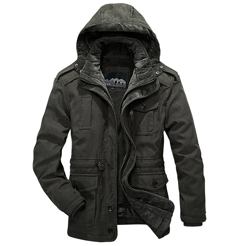 Winter Men\'s Thick and Warm Cotton Jacket with Detachable Inner Lining