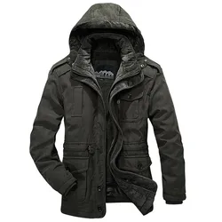 Winter Men's Thick and Warm Cotton Jacket with Detachable Inner Lining