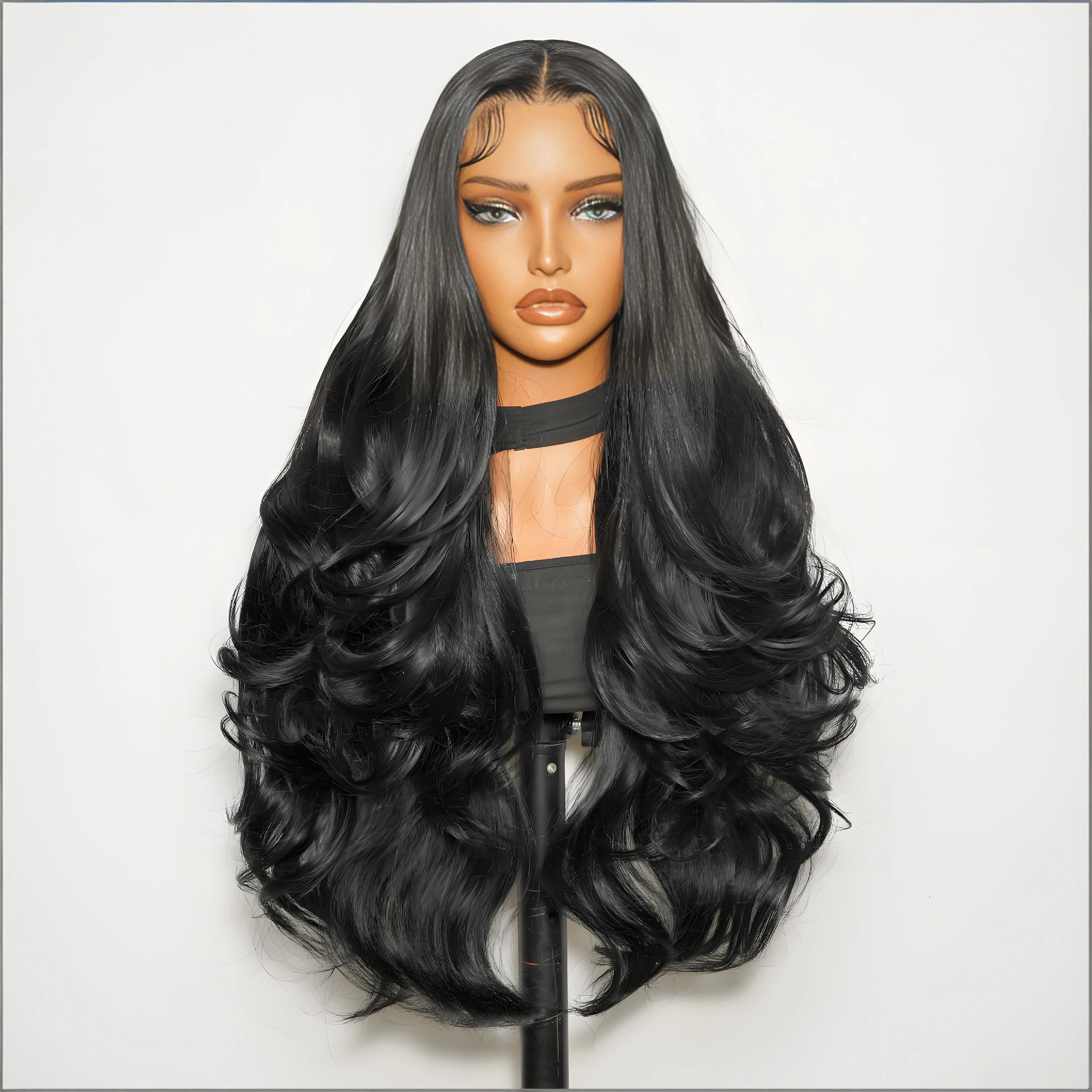 

44-дюймовые парики с волнистыми волосами из натуральных волос, 13x6, 13x4, HD, с предварительно выщипанным кружевным фронтом, парик из натуральных волос для чернокожих женщин, плотность 200%, бразильские парики