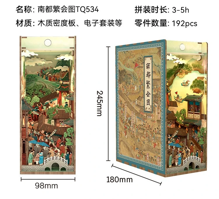 Tonecheer Vincent Willem Van Gogh DIY Book Nook Dollhouse Diorama Model Kit 3D Houten Puzzel Houten Boekensteun Decoratie Speelgoed Cadeau
