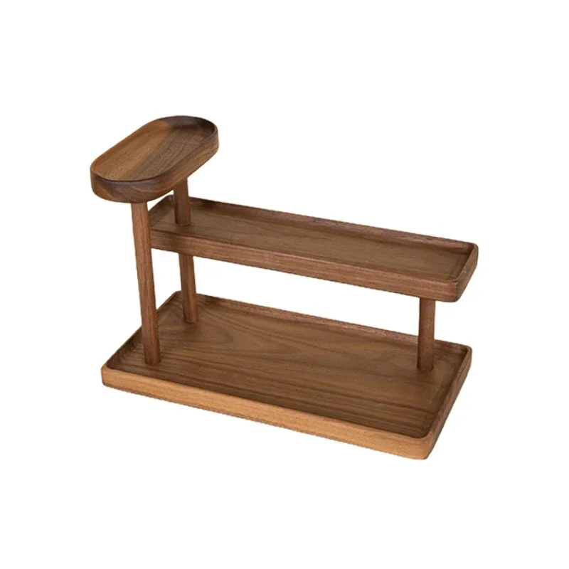 

Полка-органайзер с вращающейся лестницей, креативная деревянная настольная подставка для ювелирных изделий, держатель для парфюмерной косметики, Ins Wind, кухонная стойка