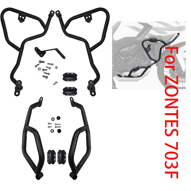 

Fit For ZONTES 703F ZT700F 703 F ZT700 F Motorcycle Accessories Highway Engine Anti-Crash Bar Frame Bumper Fairing Protector Bar