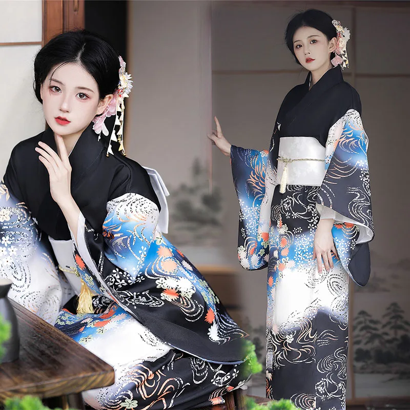 New Kimono Female Diablo Improved Personality Japanese Photo Photography Japanese Self-Portrait Clothing Female Kimono