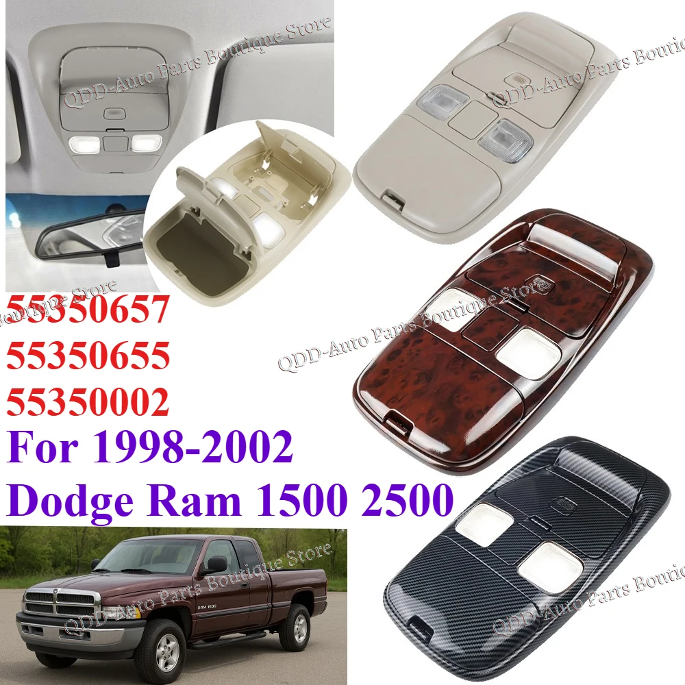 55350657 For 1998-2001 Dodge Ram 1500 2500 LED Overhead Console Dome Light Storage 1998 1999 2000 2001 2002 55350655 55350002