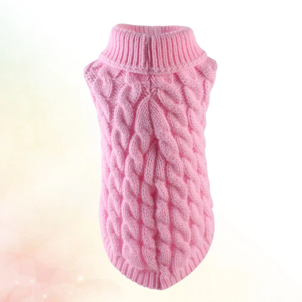 

Knitted Dog Sweater Pink Size M Thin Fashion Pet Clothes Perfect Outdoor Jogging Party Dog Sweater Puppy Costume