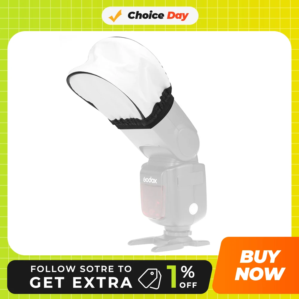 Housse en tissu souple portable pour flash Canon Nikon Godox, diffuseur de flash pour appareil photo