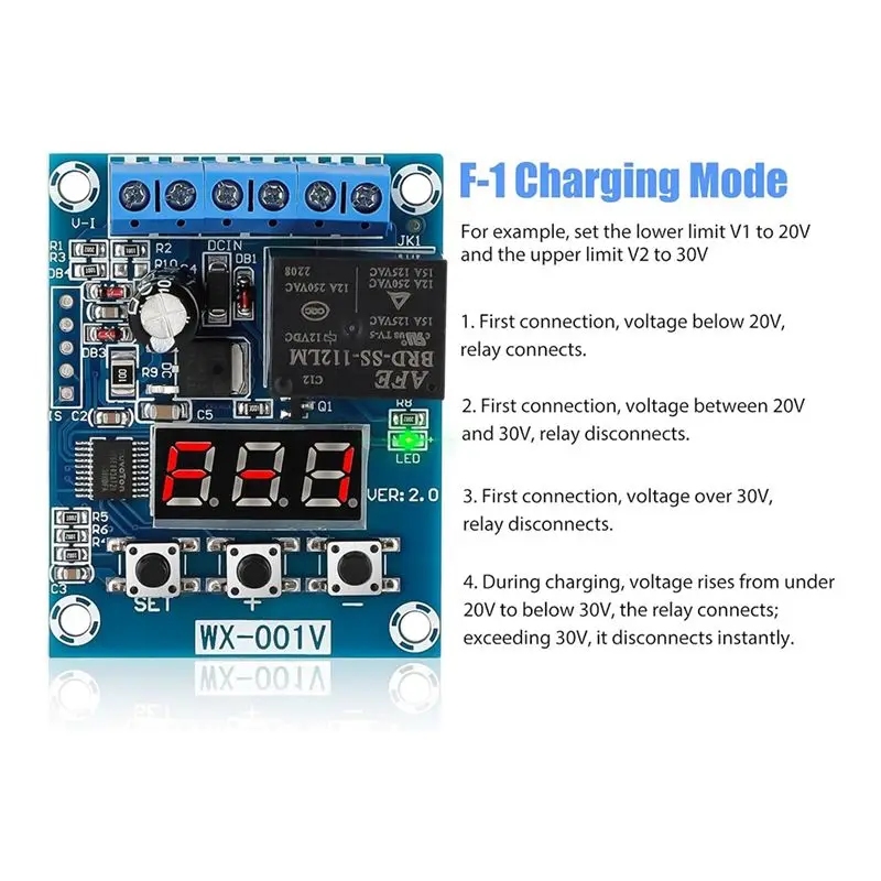 T23C 2PCS Low Voltage Cutoff, Battery Voltage Monitor Module DC 12V Low Voltage Cut Off Charge Discharge Protection Board Easy T