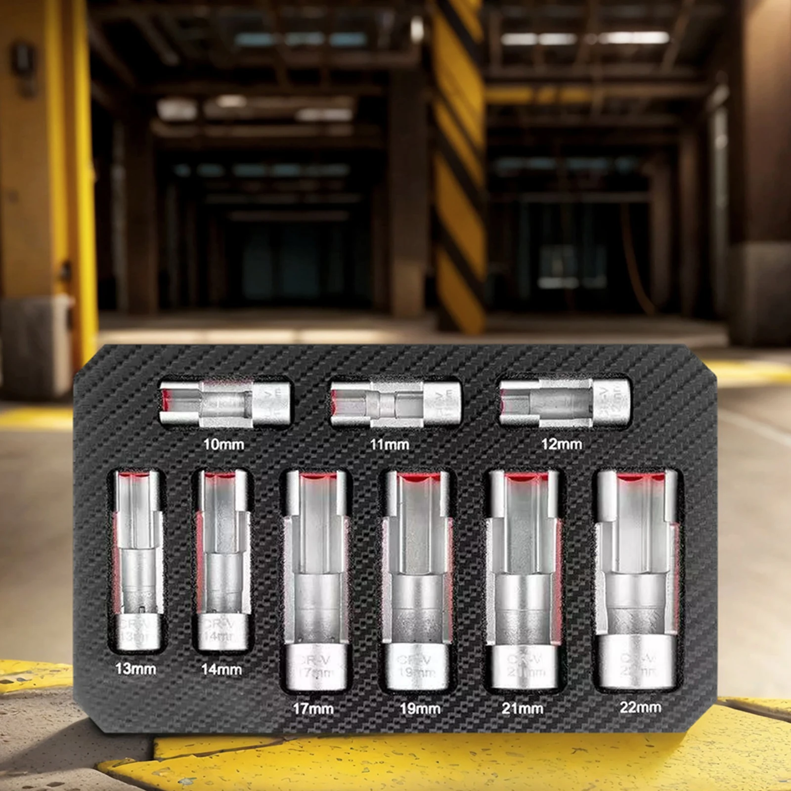 

9Pcs Oil Pipe Car Wrench Removal Tool Kit Oxygen Sensor Socket Set Oxygen Sensor Wrench Removal Tool for Audi Mercedes & More