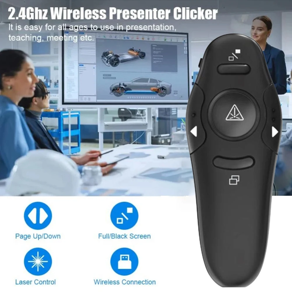 2.4Ghz Wireless Presenter Laser Pointer Mini Portable Presentation Ppt Clicker for Computer Laptops