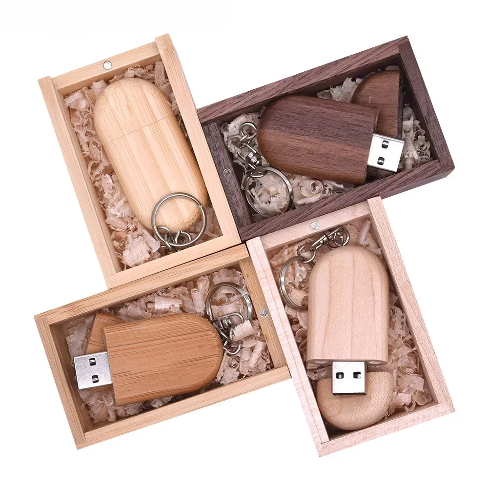 SHANDIA Wooden USB 3.0 Flash Drive 128GB High Speed Memoria Usb 32GB Free Custom Logo Pendrive 16GB Photography Studio U Disk 8G