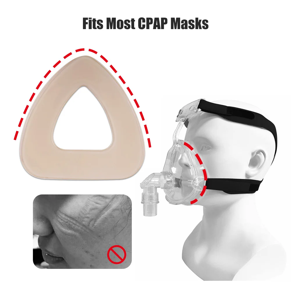 Universal Nasal Pads for CPAP Mask Clear Silicone Comfortable Reusable Mask Cushions for Sleep Apnea Therapy Avoiding Air Leaks