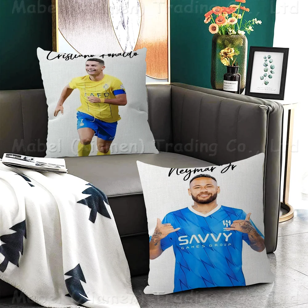 Colorful Famous Football Player Pillow Gifts Home Office Furnishings Bedroom Sofa Car Cushion Cover Case 45x45cm