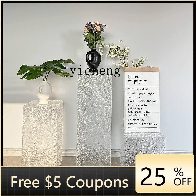 

YFY Acrylic Centerpiece Display Stand Clothing Display Rack Stone Wave Pattern Showroom Window Mannequin Stand