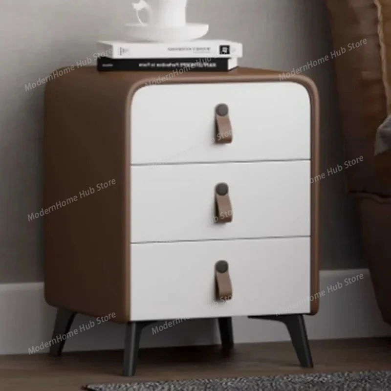 

Bedroom Nightstands Luxury Modern Nordic Low Bedside Table Room Corner Cabinet Storage Mesitas De Noche Furniture Living Room