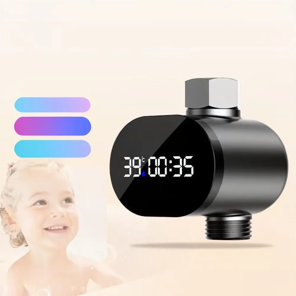 Smart Digital LED Shower Water Real Time Temperature Monitor For Bathroom Faucet Bath Safety Baby Elderly Care