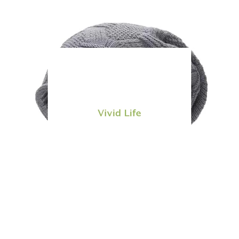 

Autumn Winter Rolled Edge Knitted Cap Fashion Women's Outside Sports Cold Protection Warm Beanie Hat