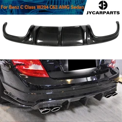 Carbon Fiber / FRP Rear Bumper Diffuser Lip Spoiler for Mercedes-Benz C-Class W204 C63 AMG Sedan 4Door Only 2008 - 2011