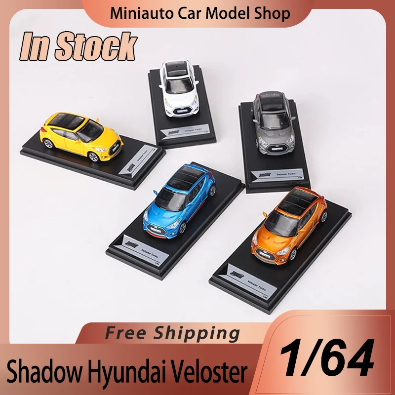 Nuevo en Stock Dct/Sombra 1:64 Hyundai Veloster Turbo aleación miniatura Hyundai Veloster Suv coche Diecast modelo juguetes personalizados regalo para niños